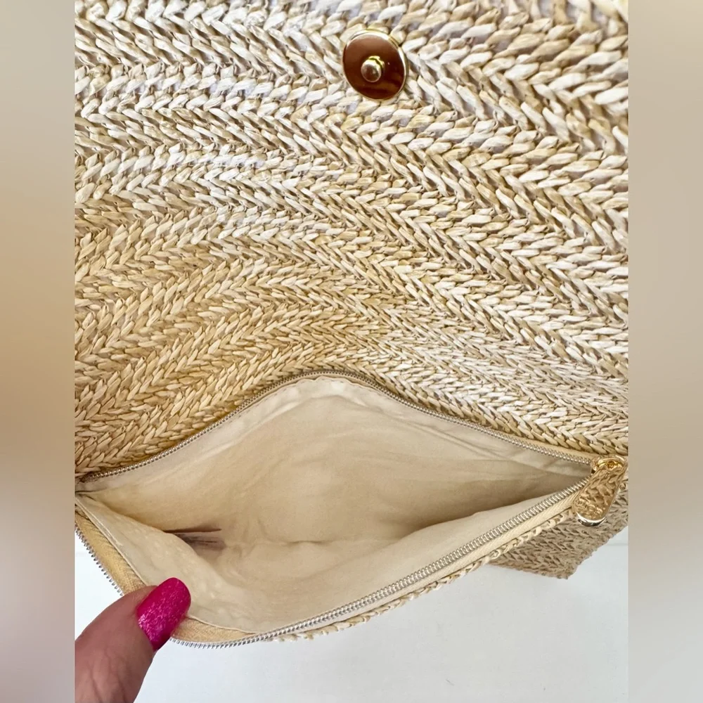Dior Raffia Cosmetic Bag / Clutch